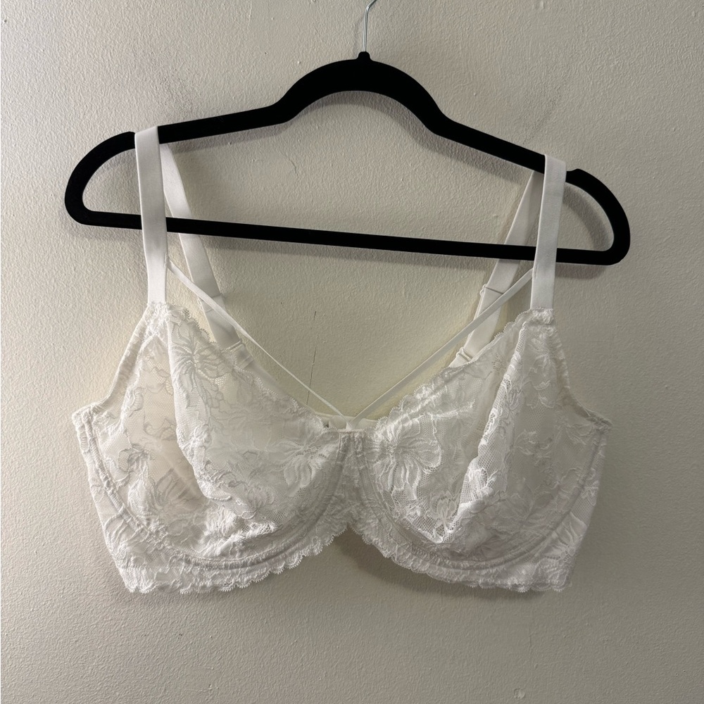 NWT HSIA Pretty In Petals Strappy Lace Unlined Bra 38G
